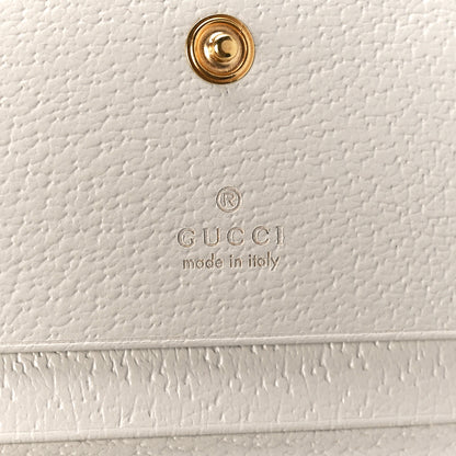 Gucci GG Supreme Monogram Textured Dollar Calfskin Web Ophidia Card Case Beige Ebony Mystic White 6 of 14