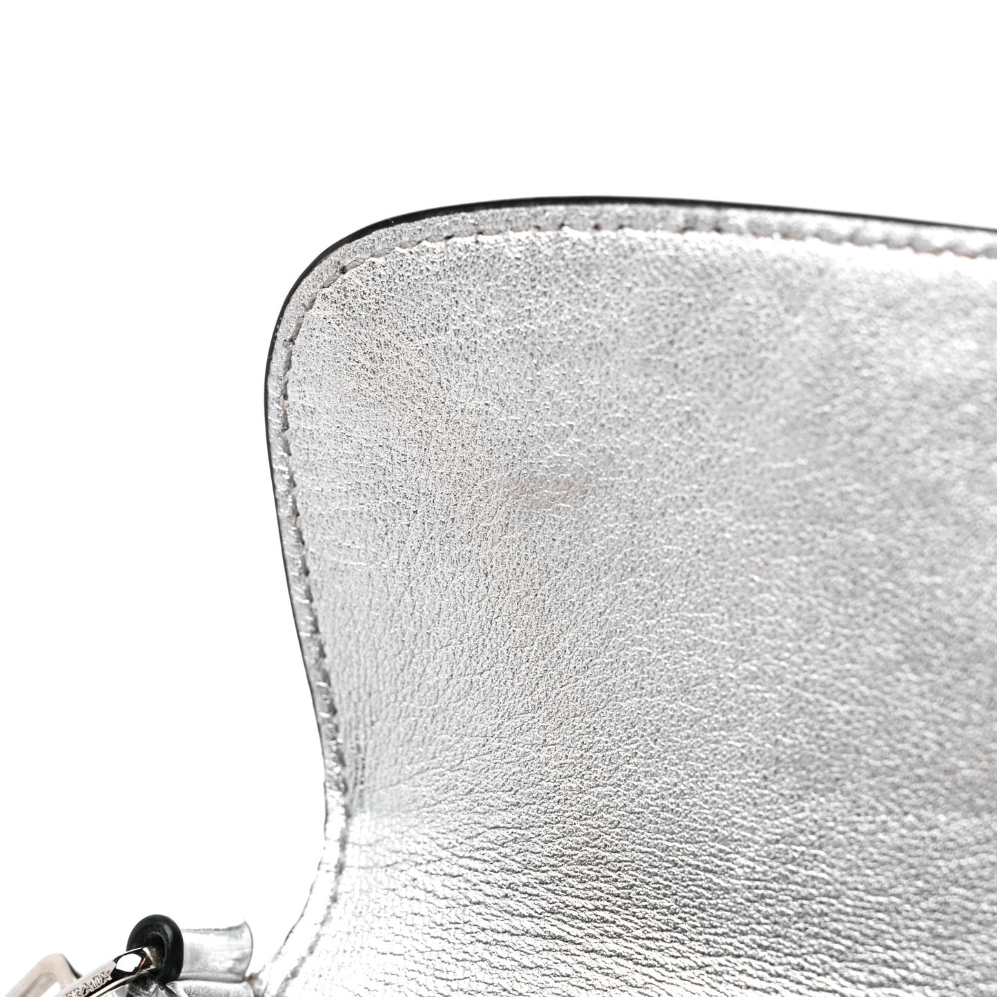 Spazzolato Cleo Flap Shoulder Bag Argento