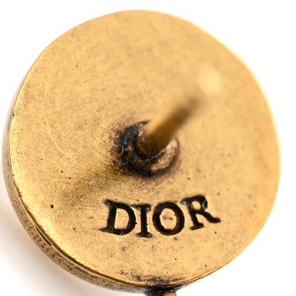 Christian Dior Crystal J'Adior Dangle Chain Earrings Gold 4 of 5