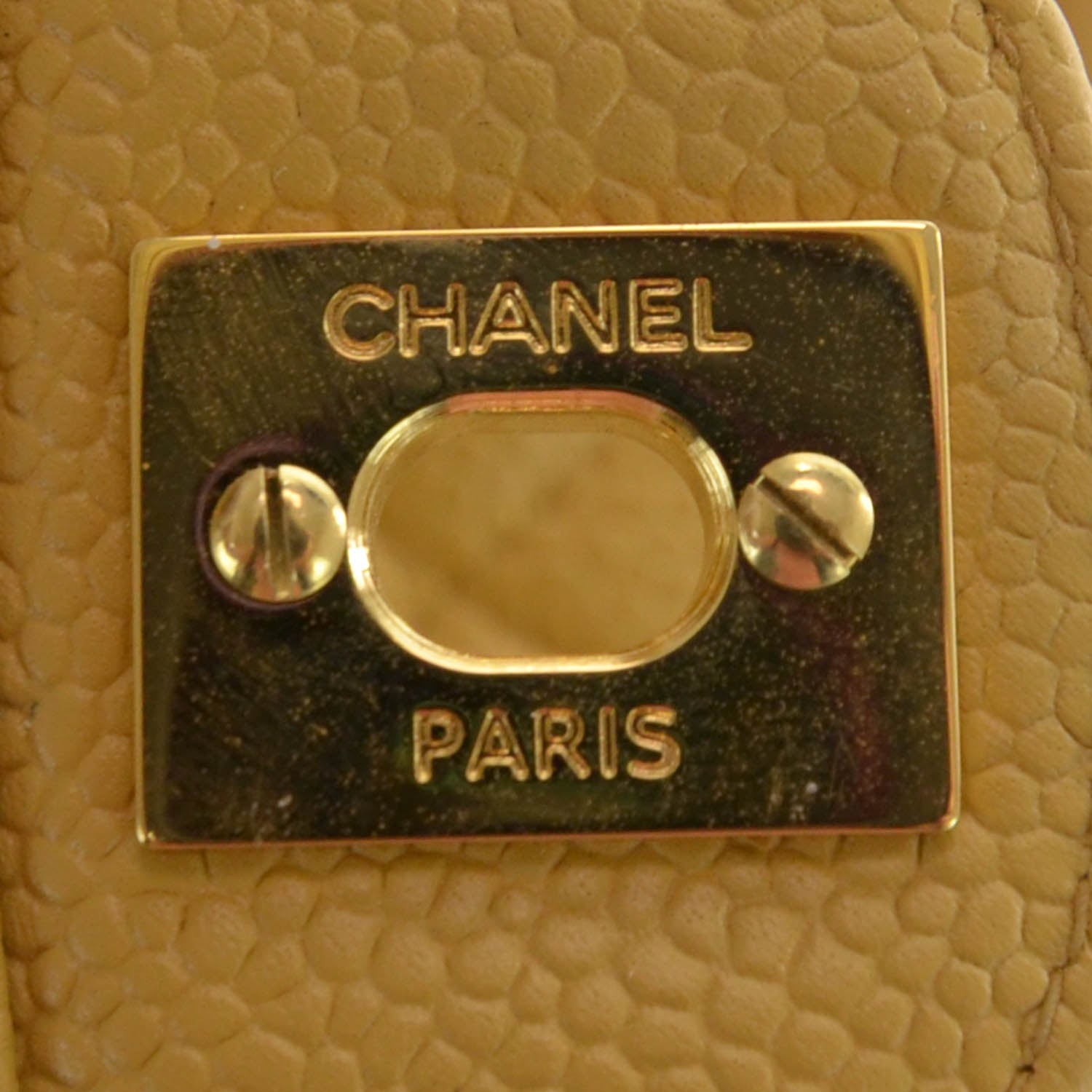 Chanel Caviar Quilted Medium Double Flap Beige 6 of 10
