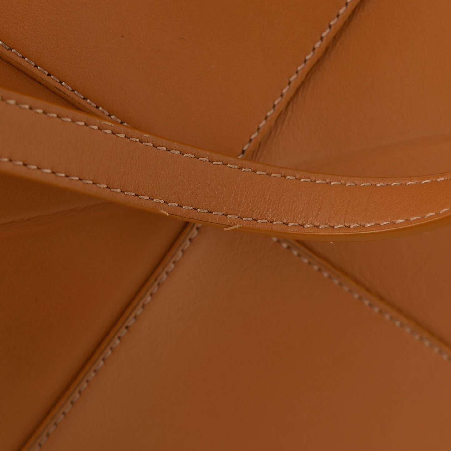 Shiny Calfskin Medium Puzzle Fold Tote Warm Desert