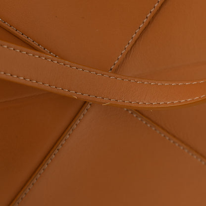 Loewe Shiny Calfskin Medium Puzzle Fold Tote Warm Desert 14 of 14