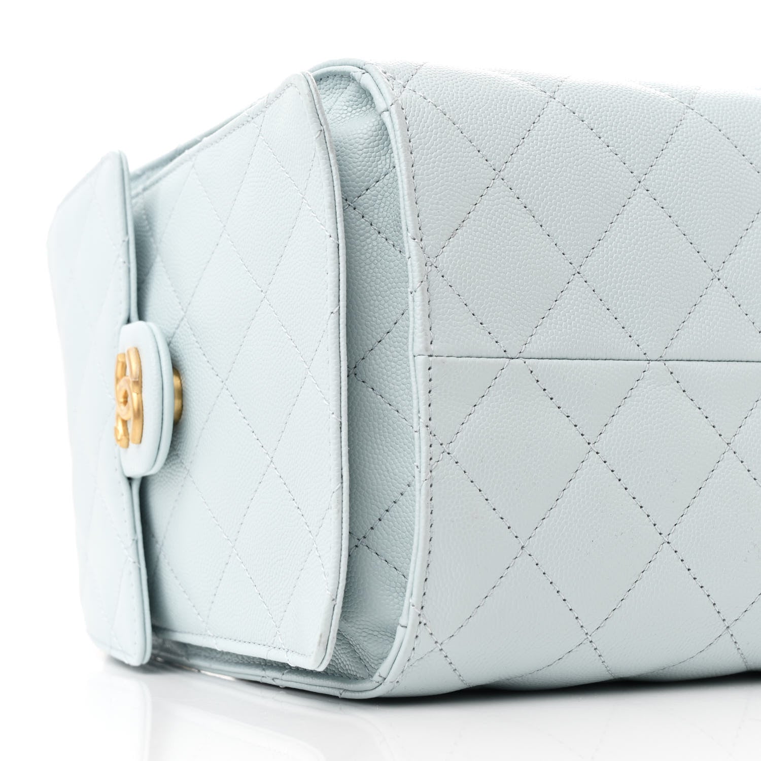 Chanel Caviar Quilted Medium Chanel 25 Handbag Light Blue 11 of 13