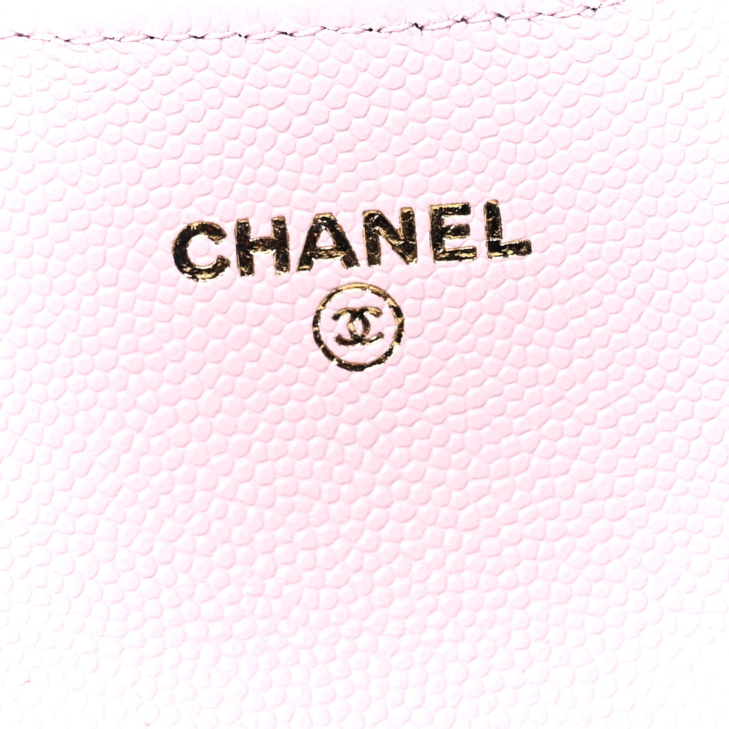 Caviar Quilted Flap Card Holder Wallet Light Pink
