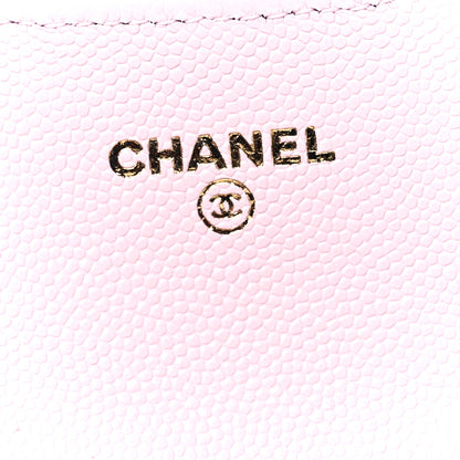 Chanel Caviar Quilted Flap Card Holder Wallet Light Pink 7 of 13