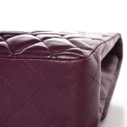 Chanel Lambskin Quilted Jumbo Single Flap Dark Violet 13 of 14