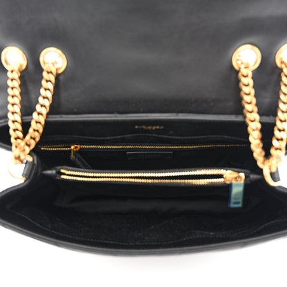 Saint Laurent Calfskin Y Quilted Monogram Medium Loulou Chain Satchel Black 5 of 11