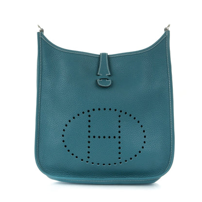 Hermes Taurillon Clemence Evelyne III PM Blue Jean 1 of 7