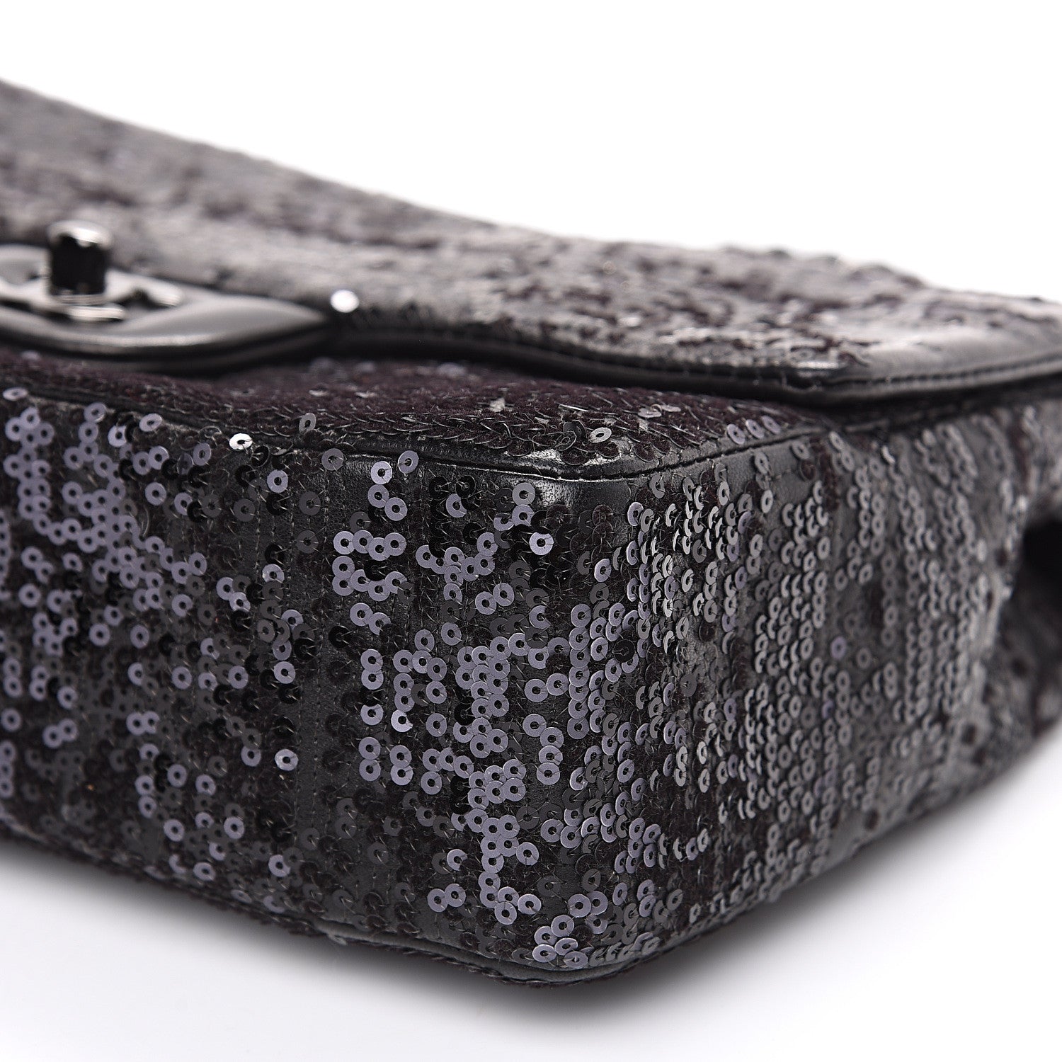Chanel Sequin Lambskin Medium Moonlight on Water Flap Black 8 of 10