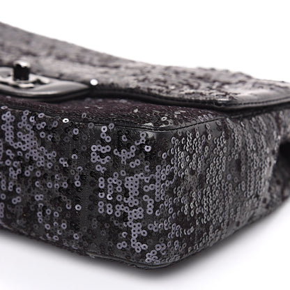 Chanel Sequin Lambskin Medium Moonlight on Water Flap Black 8 of 10