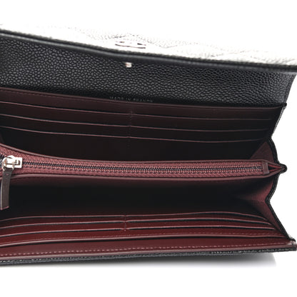 Chanel Caviar Quilted Large Gusset Flap Wallet Black 5 of 9