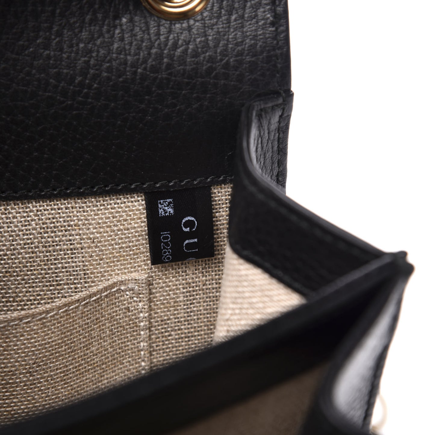 Dollar Calfskin Small Interlocking G Shoulder Bag Black