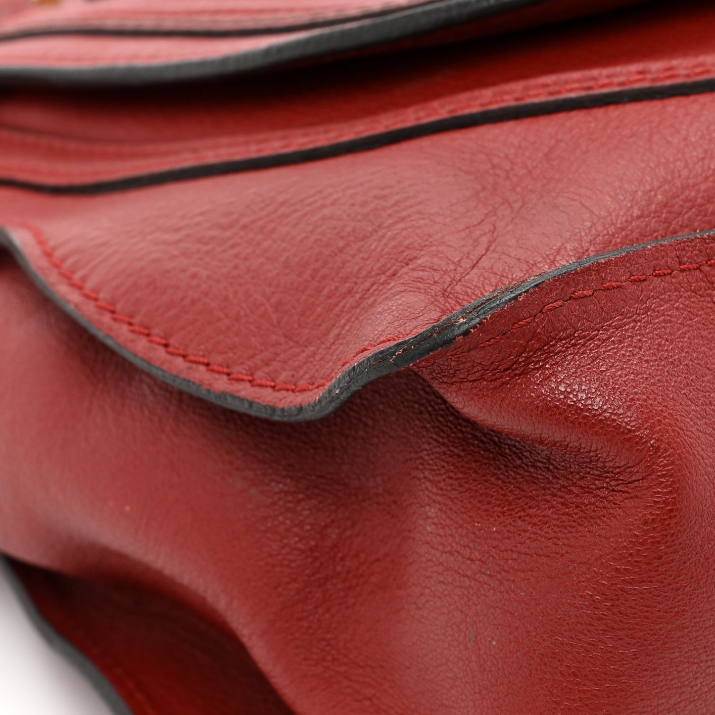 Calfskin Medium Marcie Satchel Garnet