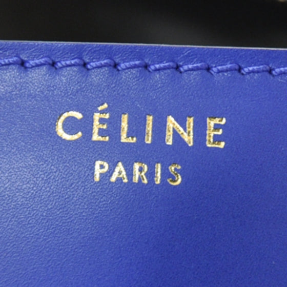 Celine Leather Suede Mini Luggage Bag Royal Blue 9 of 9