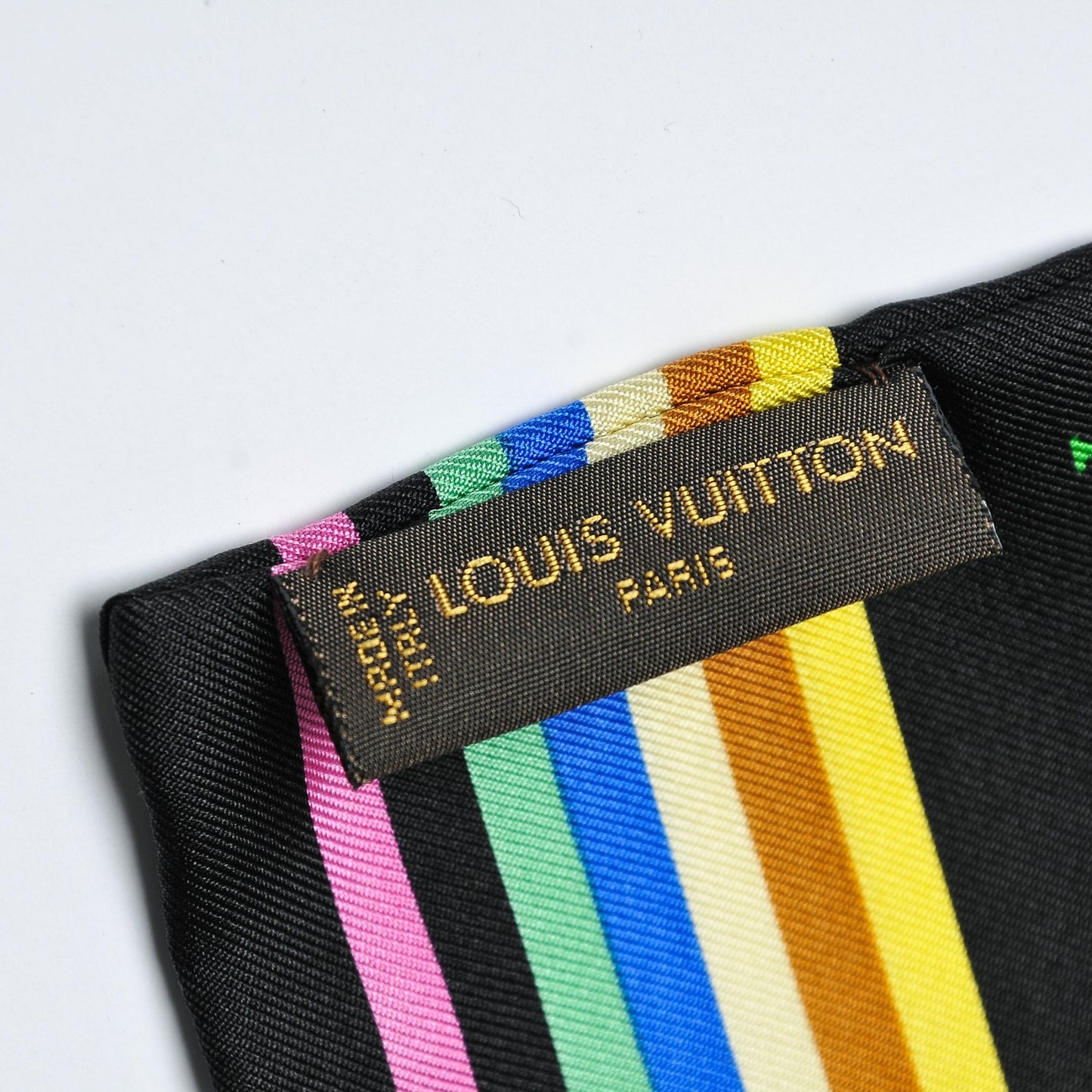 Silk Monogram Multicolor Bandeau Black
