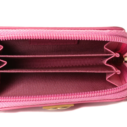 Chanel Lambskin Quilted Boy Zip Around Coin Purse Wallet Pink 4 of 10