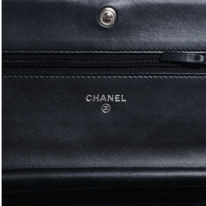 Chanel Velvet Quilted Boy Wallet On Chain WOC Black 6 of 8
