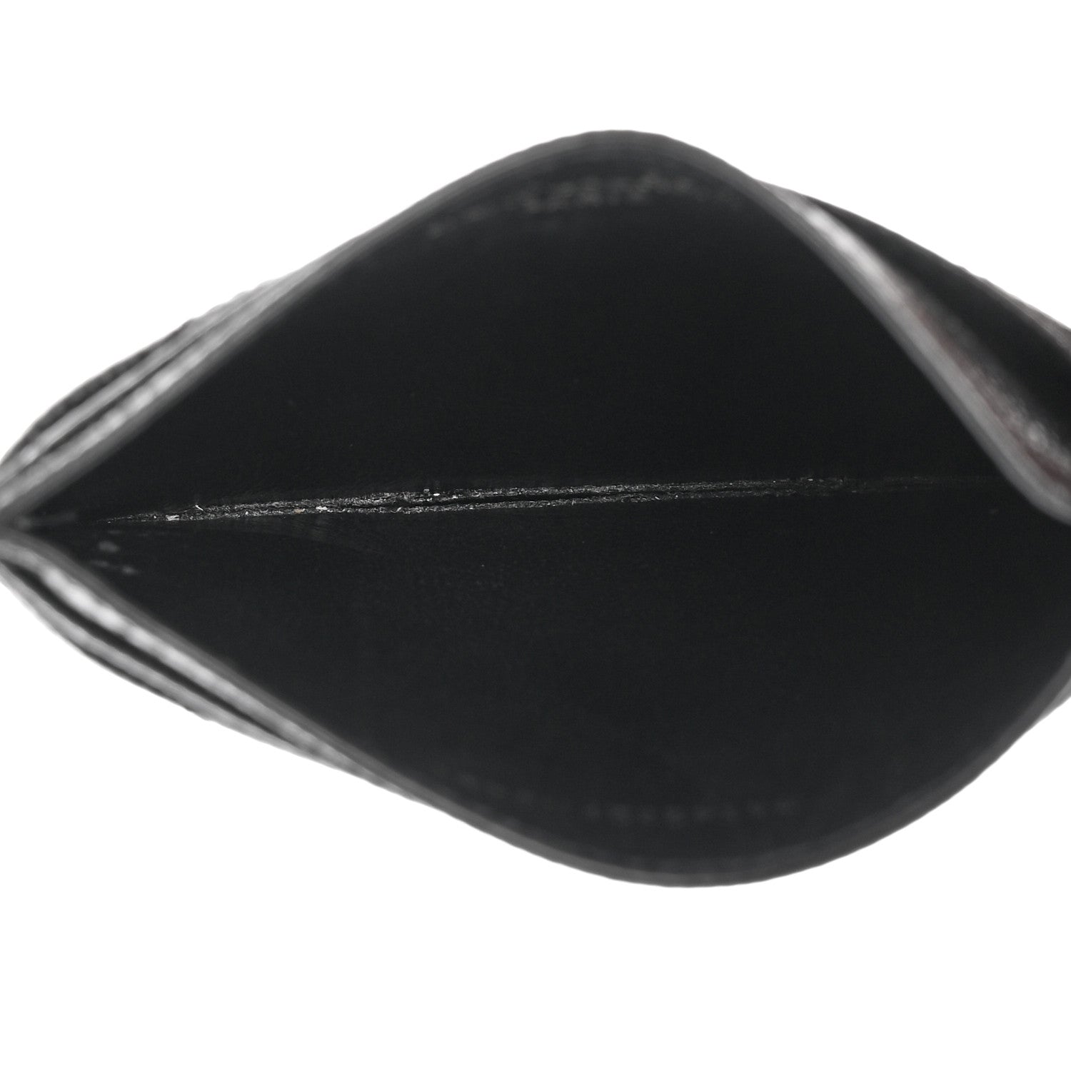 Saint Laurent Grain De Poudre Matelasse Chevron Monochrome Monogram Credit Card Case Black 5 of 10
