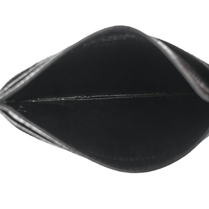 Saint Laurent Grain De Poudre Matelasse Chevron Monochrome Monogram Credit Card Case Black 5 of 10