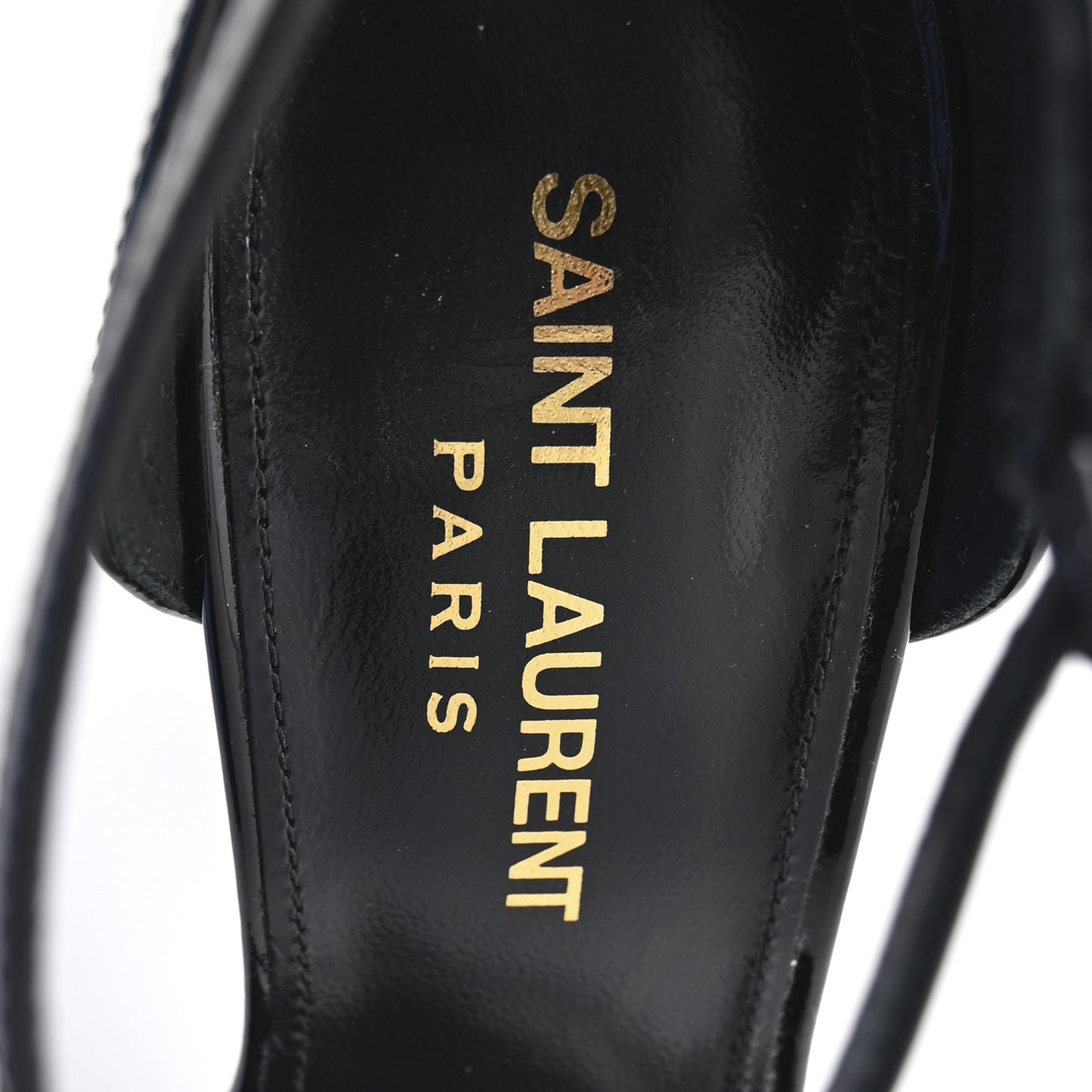 Patent Calfskin Opyum 110 Sandals 35.5 Black