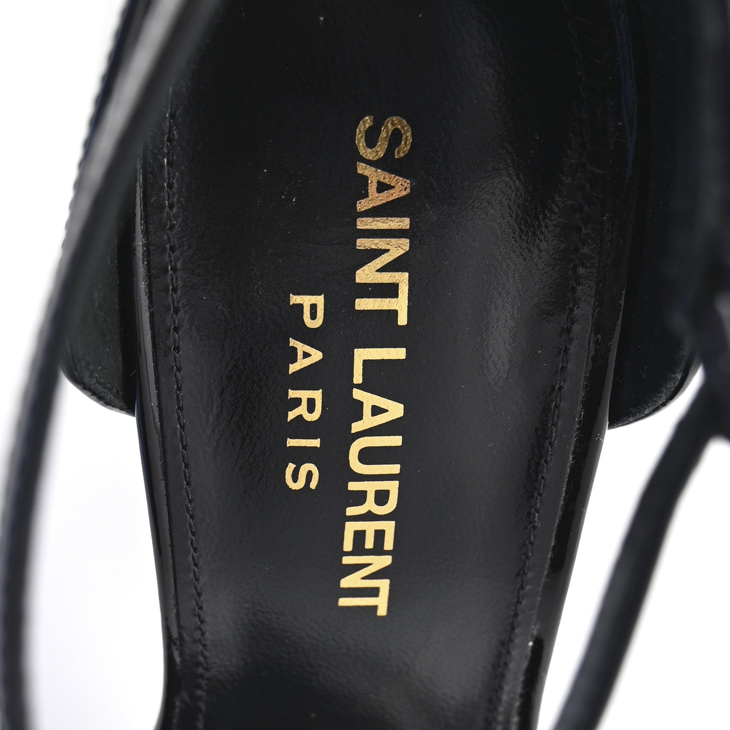 Saint Laurent Patent Calfskin Opyum 110 Sandals 35.5 Black 8 of 10