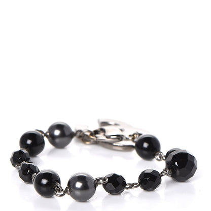 Chanel Ruthenium Bead CC Bracelet Black 4 of 6