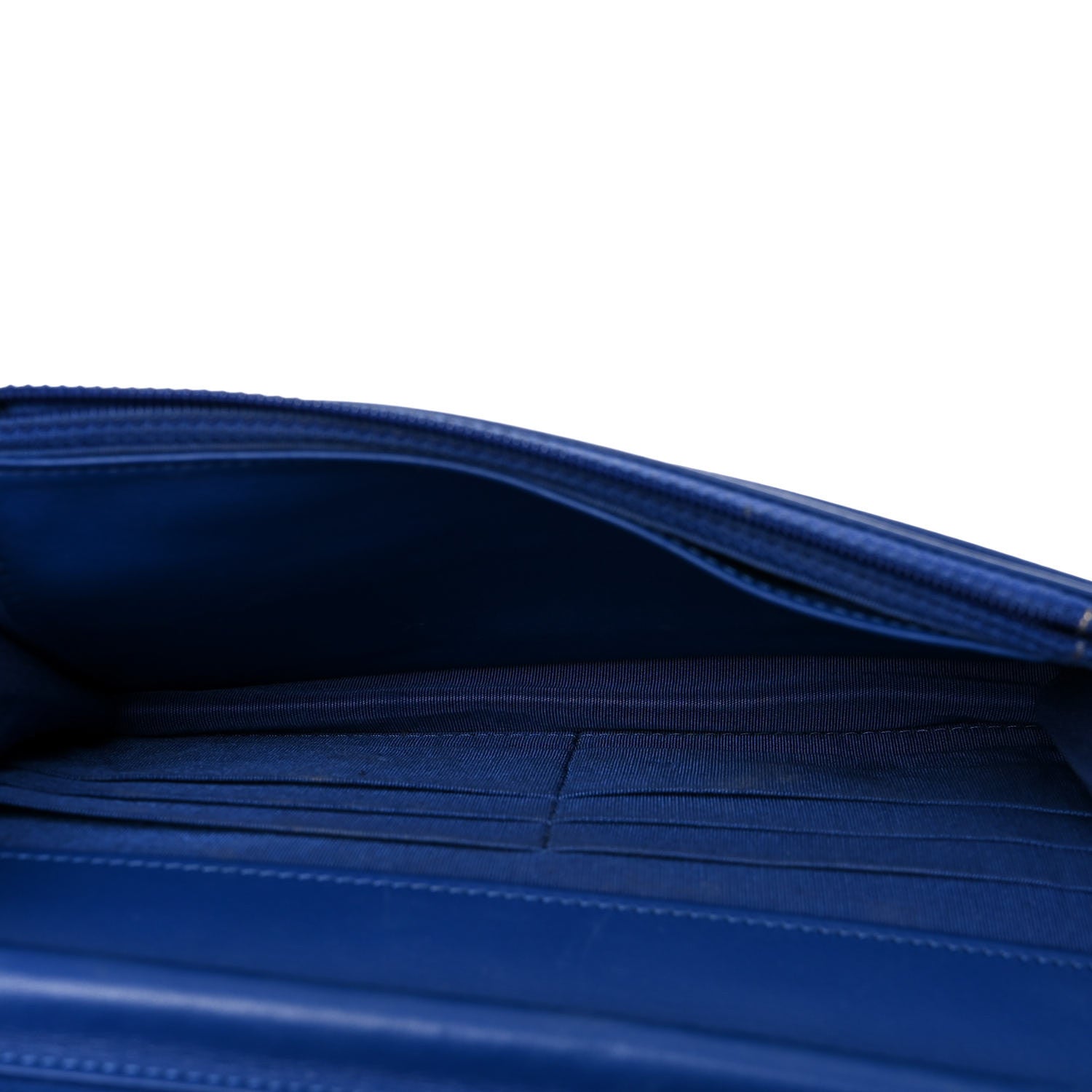 Chanel Caviar Quilted Boy Wallet On Chain WOC Blue 4 of 18