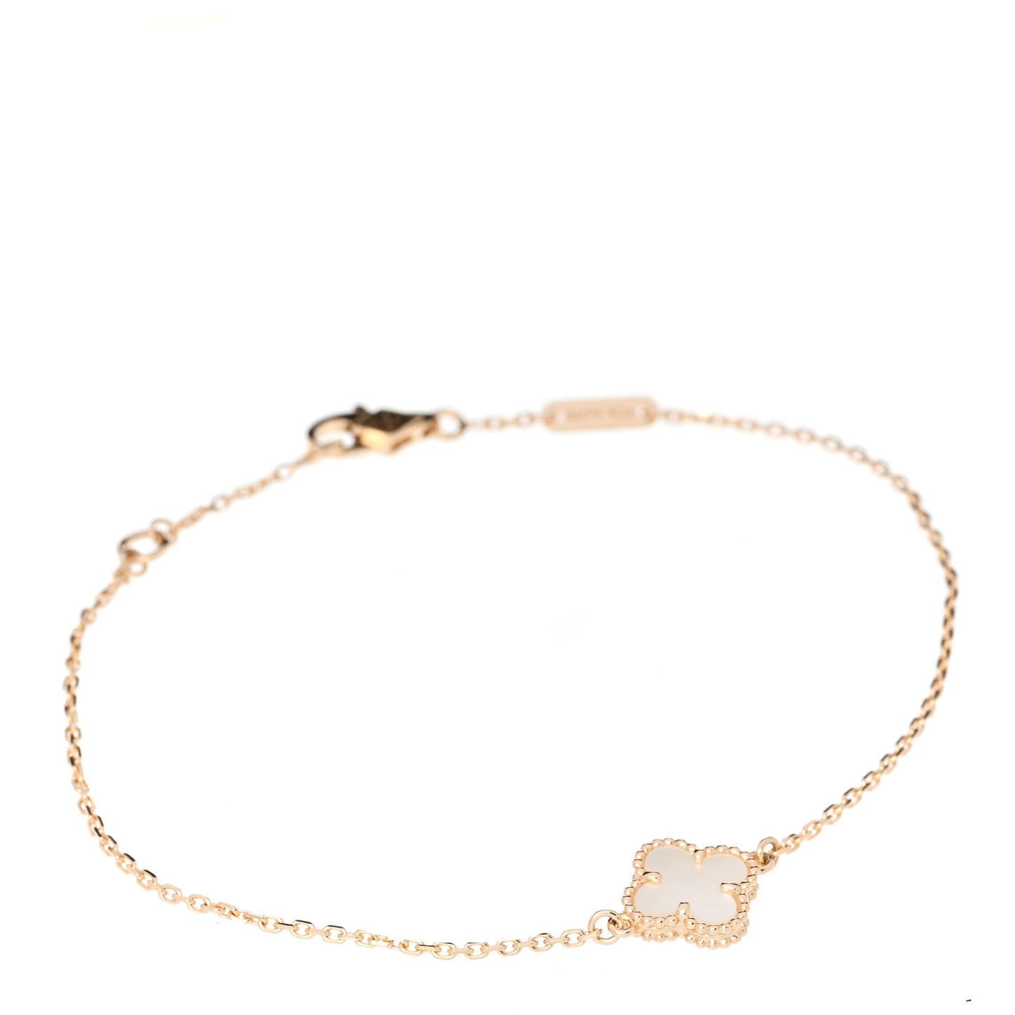 18K Yellow Gold Mother of Pearl Sweet Alhambra Bracelet