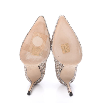 Jimmy Choo Coarse Glitter Romy 100 Pumps 37 Anthracite 5 of 8