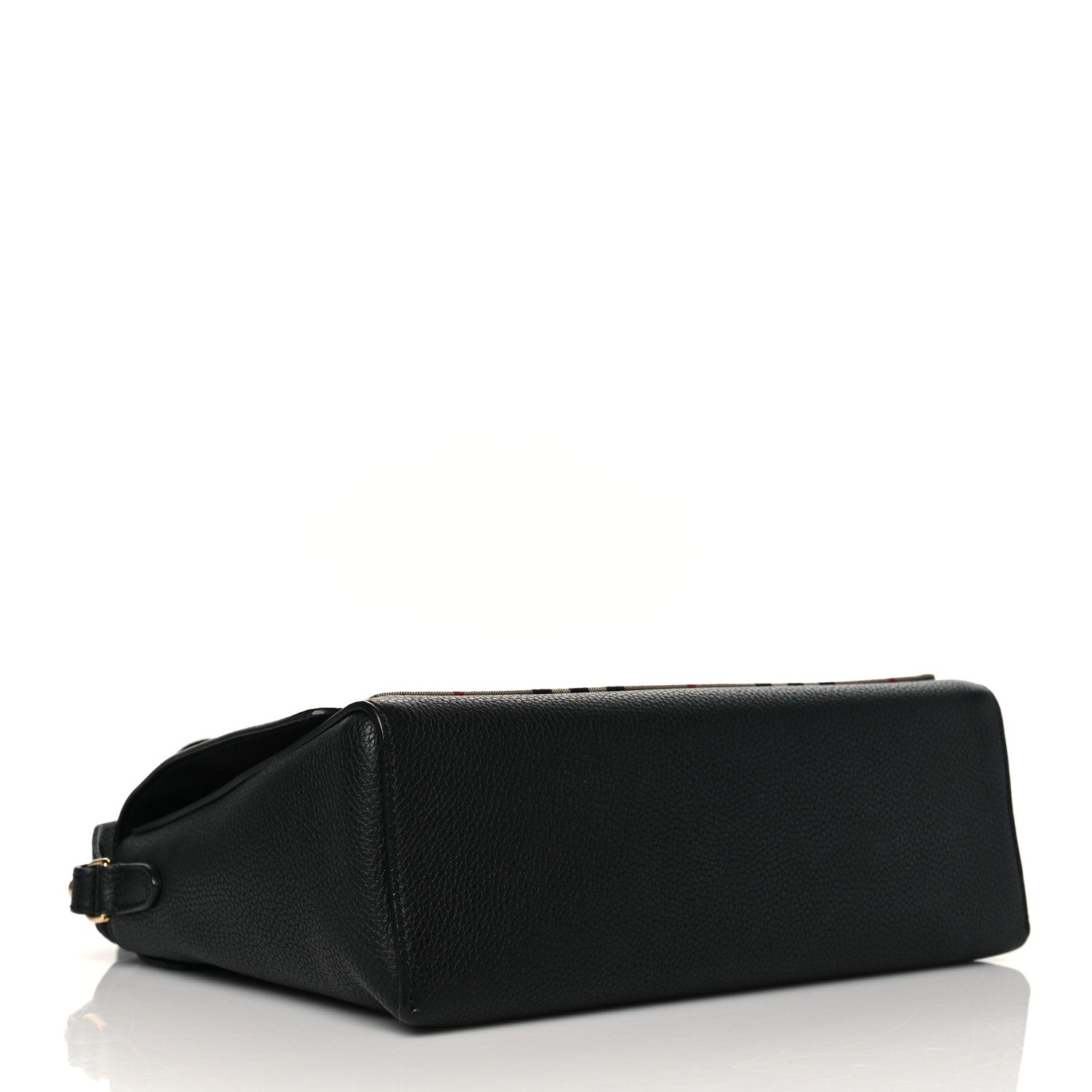 Burberry Grainy Calfskin Vintage Check Note Crossbody Bag Black 4 of 11