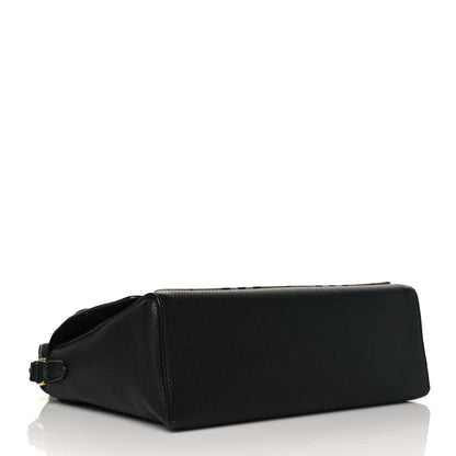 Burberry Grainy Calfskin Vintage Check Note Crossbody Bag Black 4 of 11