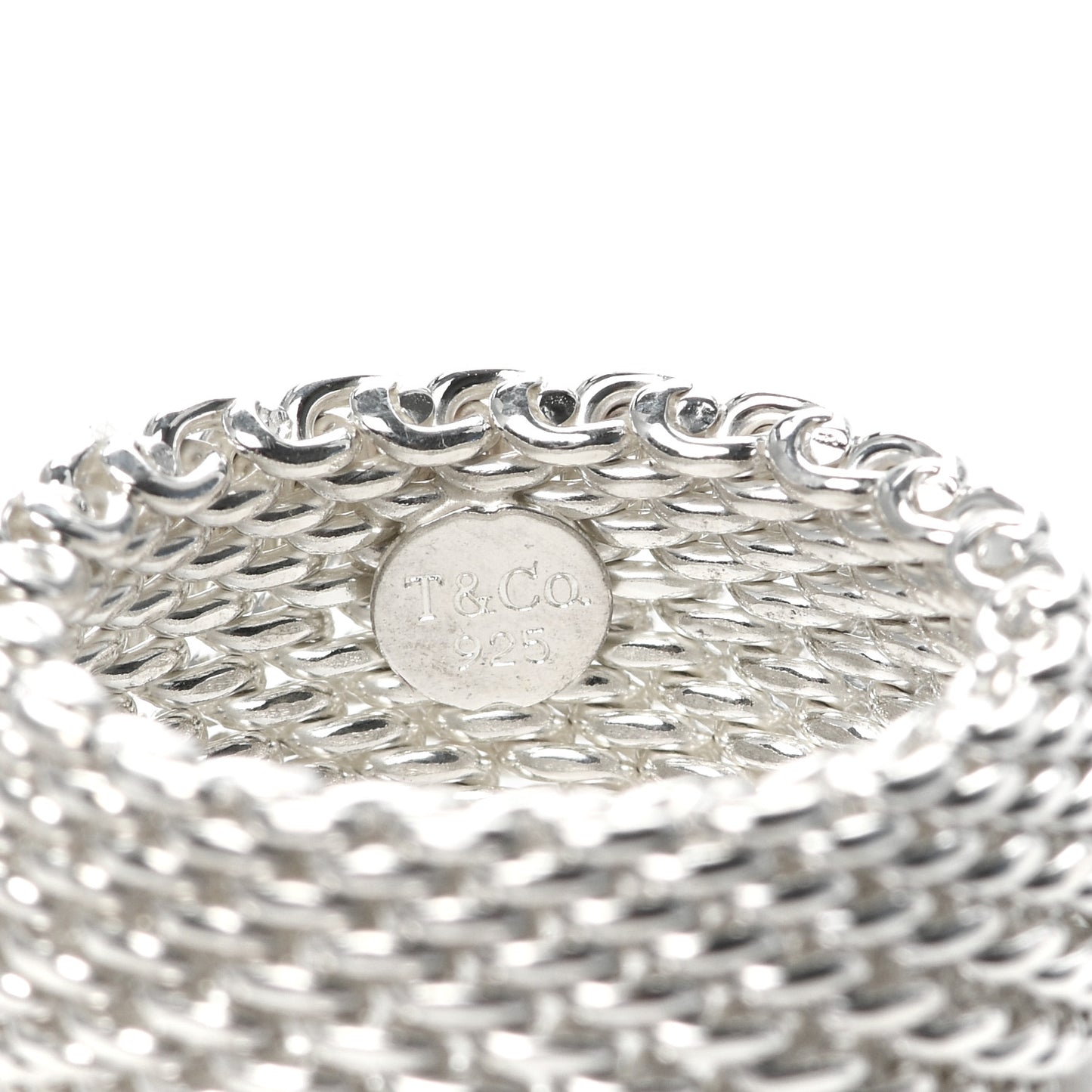 Sterling Silver Somerset Mesh Ring 54 6.75