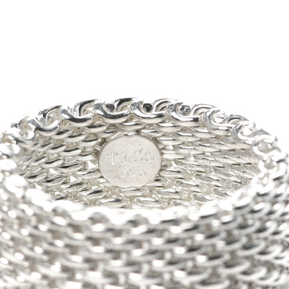 Tiffany Sterling Silver Somerset Mesh Ring 54 6.75 4 of 4