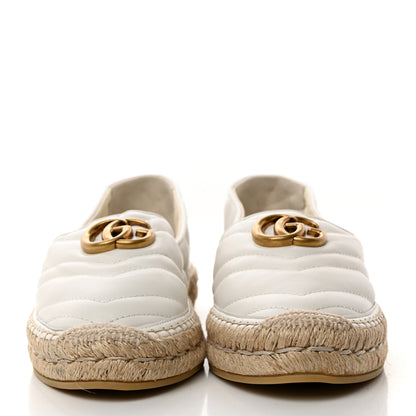 Gucci Nappa Matelasse GG Marmont Espadrilles 39 Great White 2 of 9