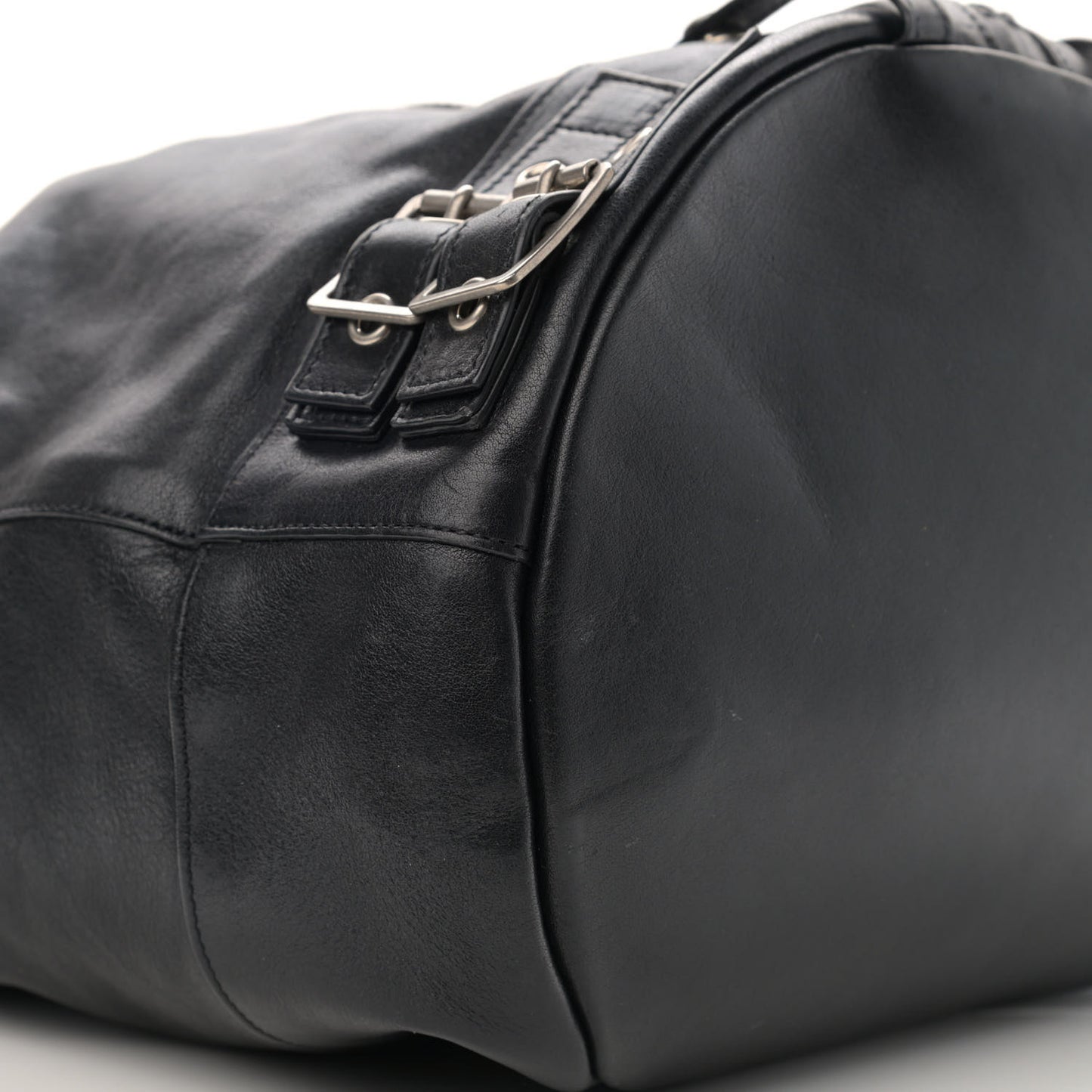 Calfskin Medium Rider Bucket Bag Black