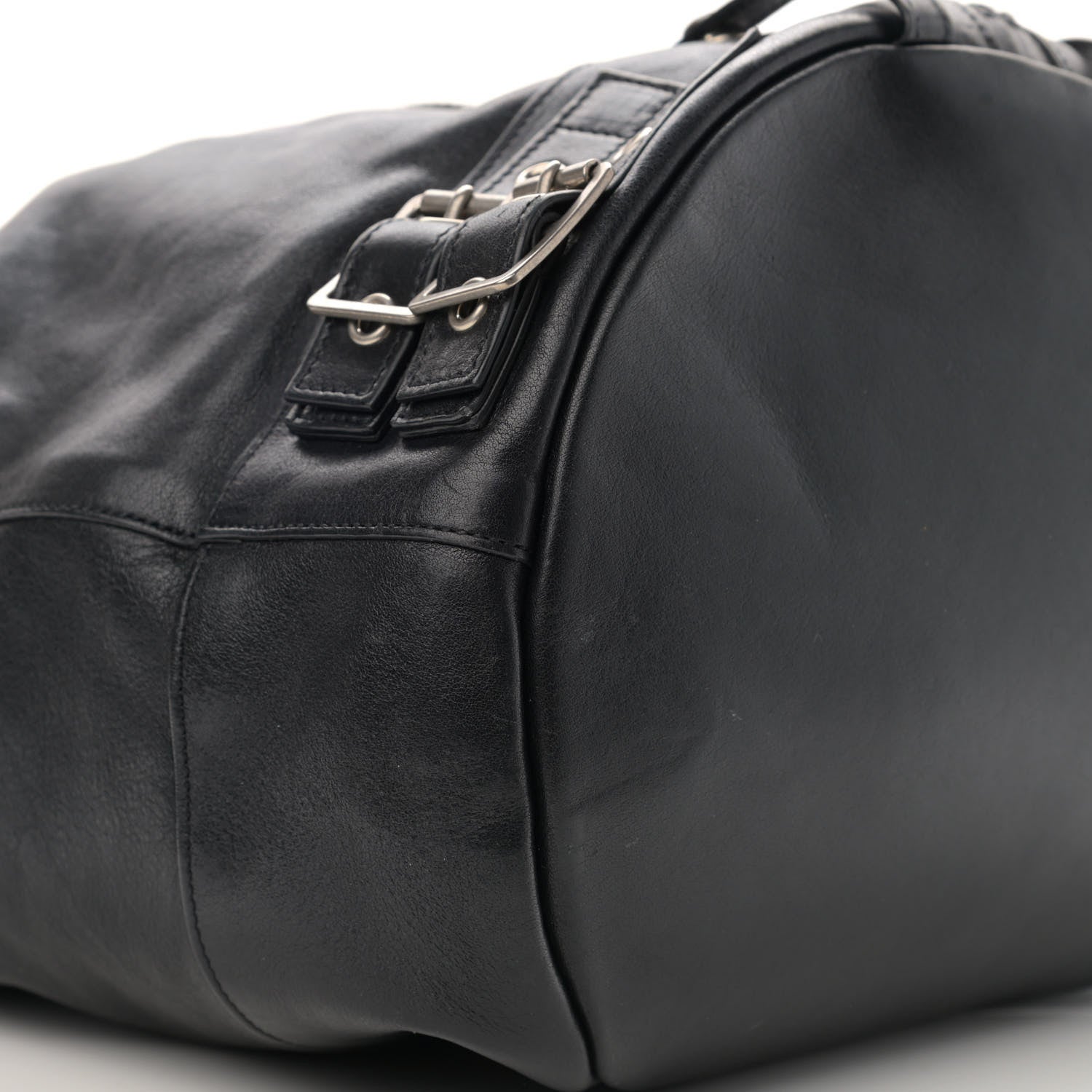 Saint Laurent Calfskin Medium Rider Bucket Bag Black 10 of 13