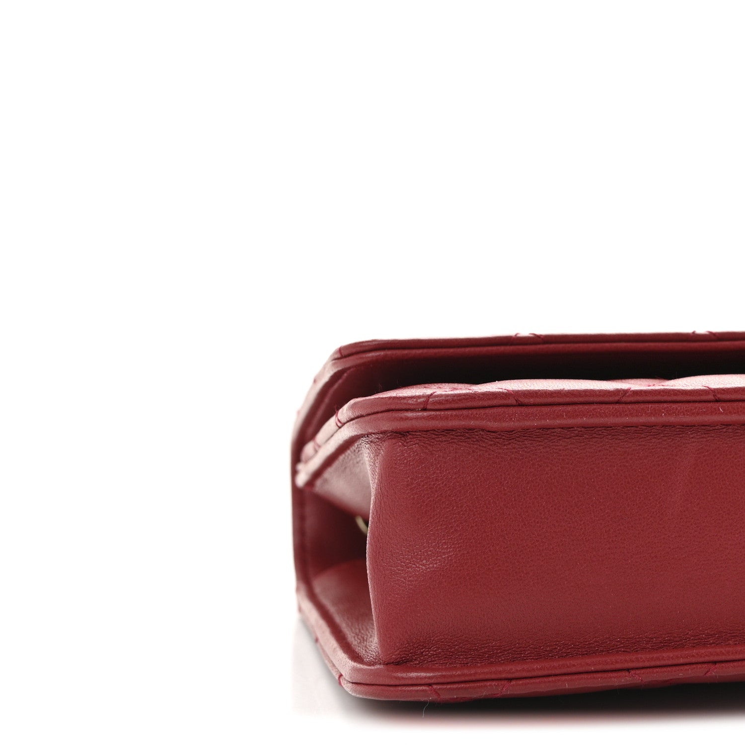 Chanel Lambskin Quilted Trendy CC Wallet On Chain WOC Red 10 of 11