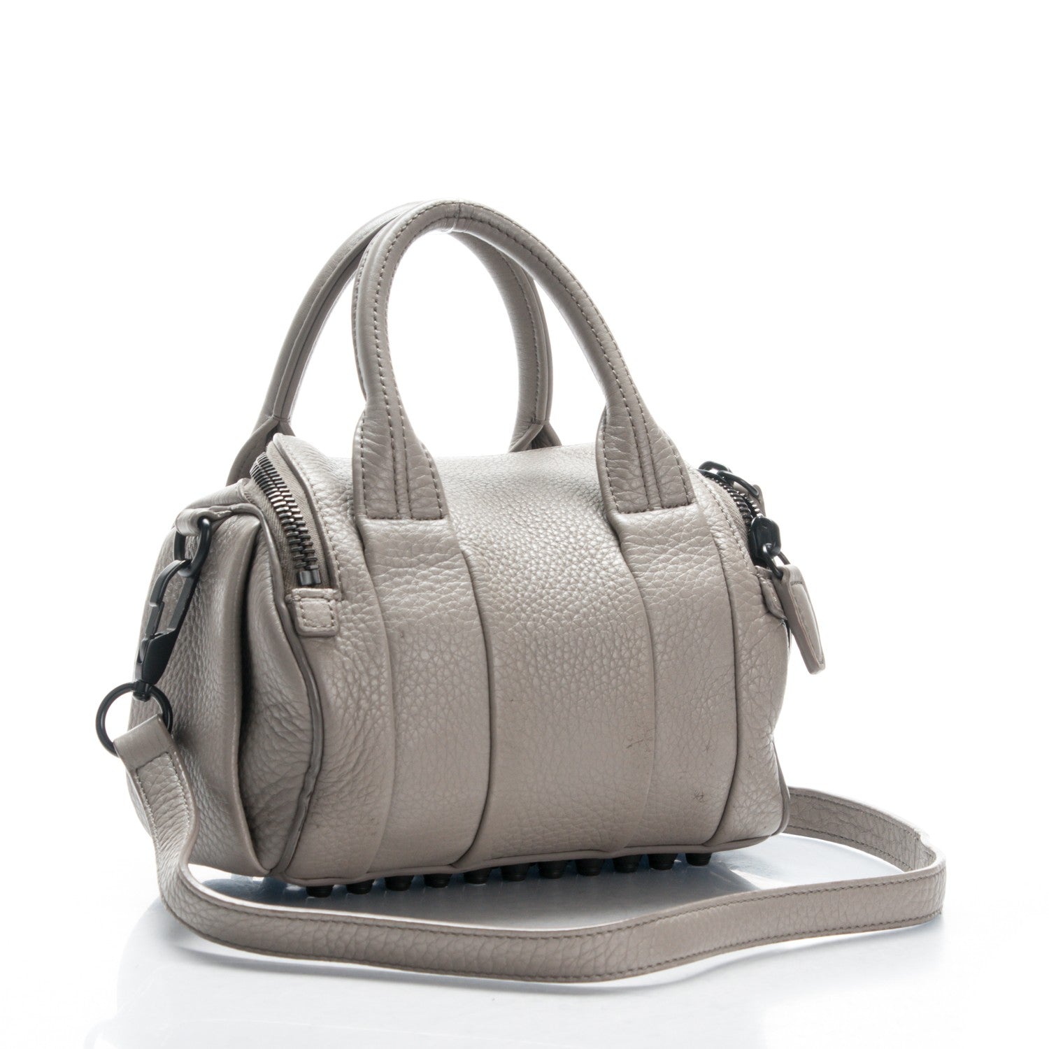 Alexander Wang Pebbled Lambskin Mini Rockie Gray Matte Black Hardware 3 of 7