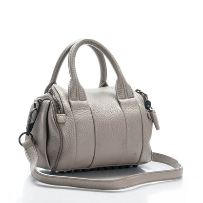 Alexander Wang Pebbled Lambskin Mini Rockie Gray Matte Black Hardware 3 of 7