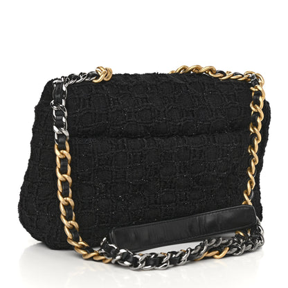 Chanel Tweed Quilted Medium Chanel 19 Flap Black 3 of 10