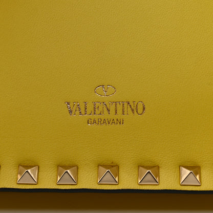 Valentino Garavani Nappa Rockstud Wristlet Clutch Naples Yellow 6 of 9