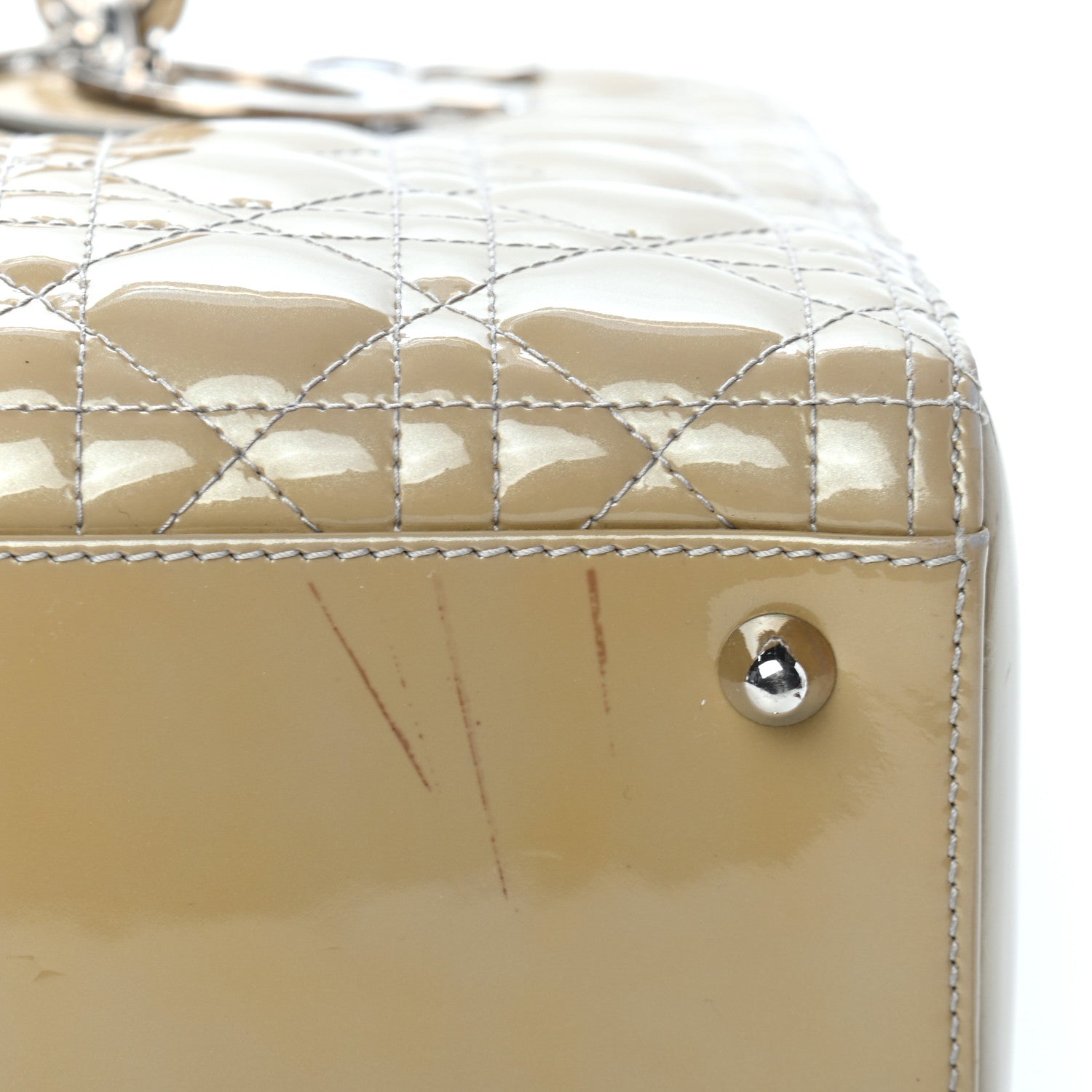 Christian Dior Patent Cannage Large Lady Dior Beige 9 of 9