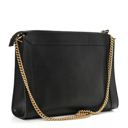 Gucci New Sakai Calfskin Lux Dahlia Chain Shoulder Bag Black 2 of 9
