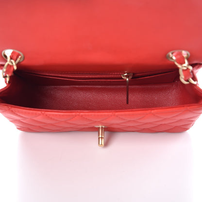 Chanel Lambskin Quilted Mini Rectangular Flap Red 5 of 14