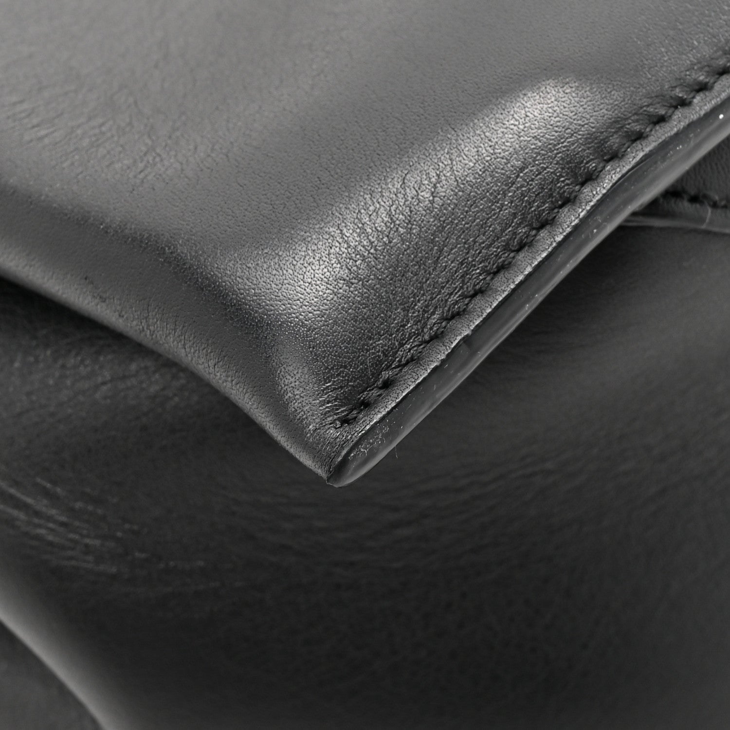 Celine Supple Natural Calfskin Medium Tri-Fold Bag Black 13 of 14