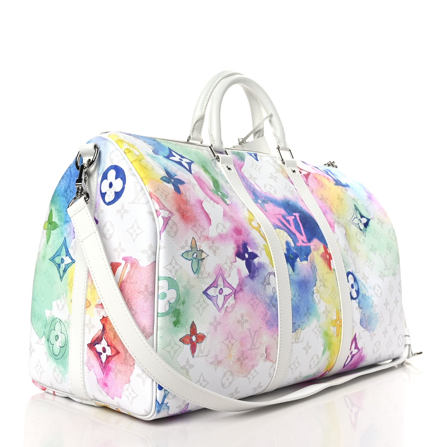 Louis Vuitton Monogram Watercolor Keepall Bandouliere 50 Multicolor 3 of 10