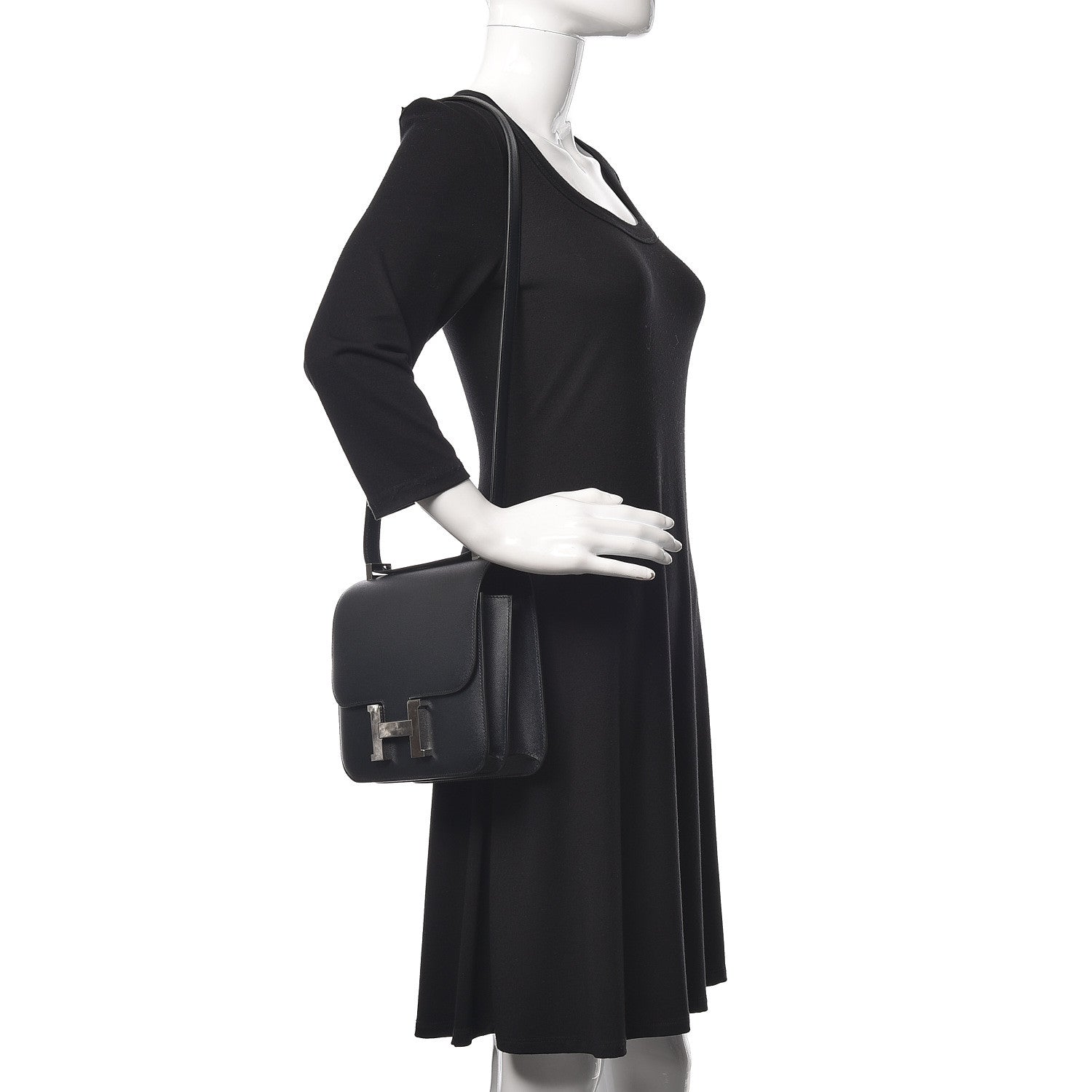 Hermes Grained Monsieur Constance 24 Black 2 of 25