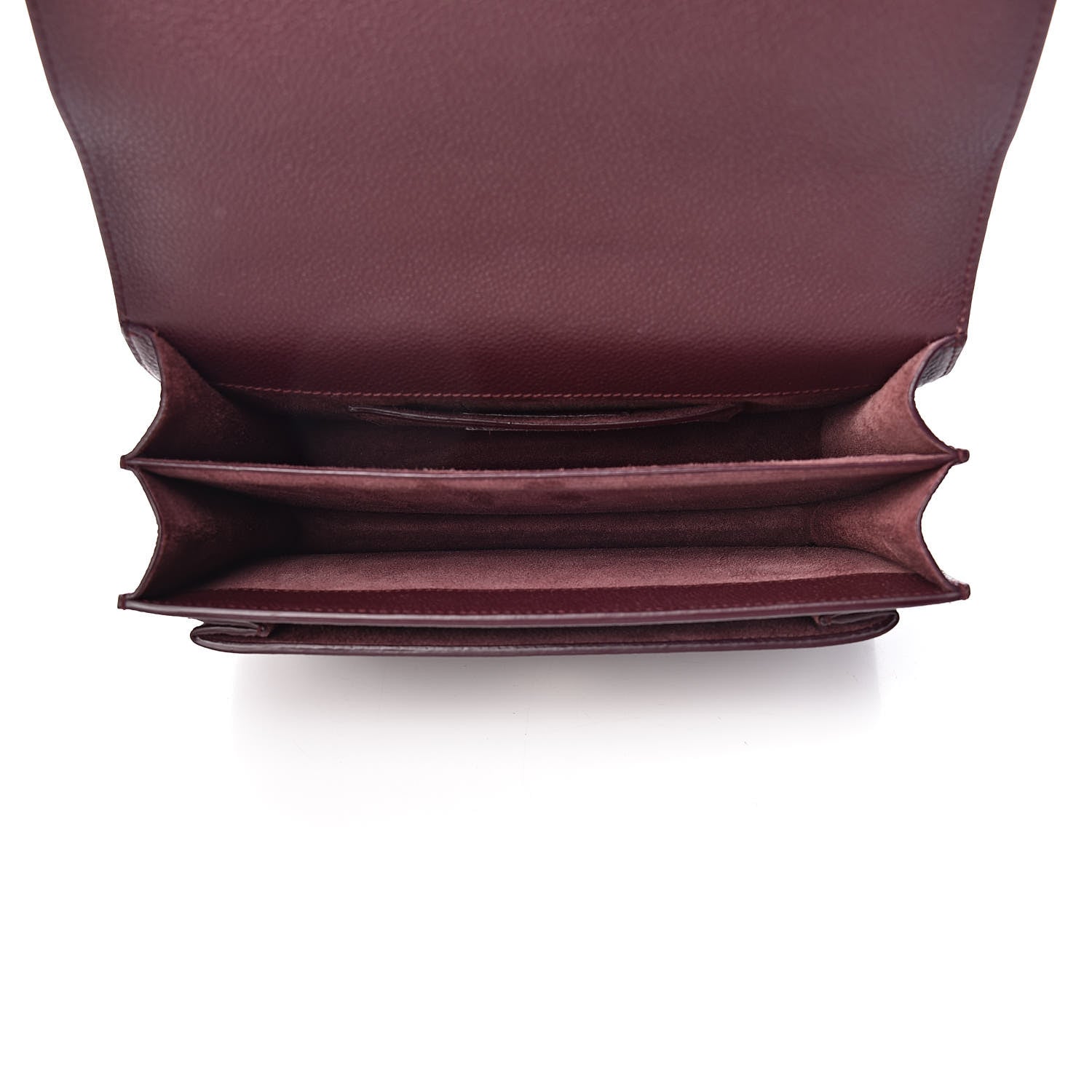 Saint Laurent Grained Calfskin Medium Monogram Sunset Bordeaux 5 of 11