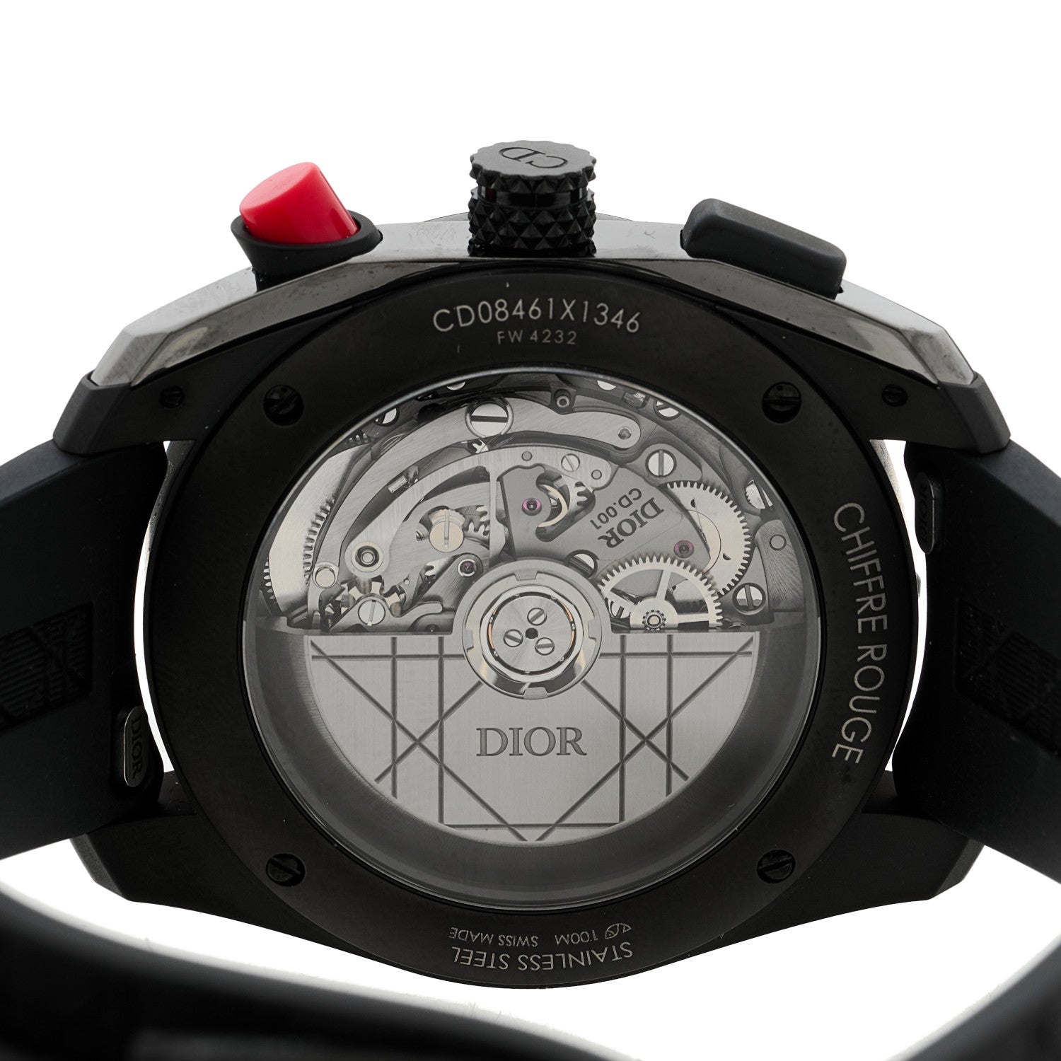 Christian Dior DLC Stainless Steel Rubber 41mm Chiffre Rouge Chronograph Automatic Watch Black 4 of 5