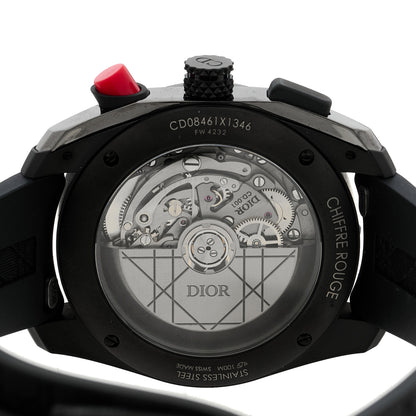 Christian Dior DLC Stainless Steel Rubber 41mm Chiffre Rouge Chronograph Automatic Watch Black 4 of 5